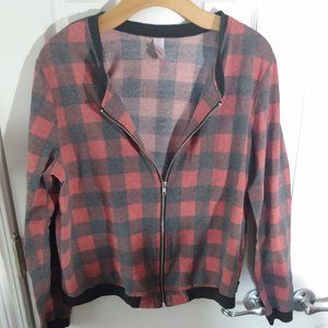 RED AND BLACK PLAID JACKET